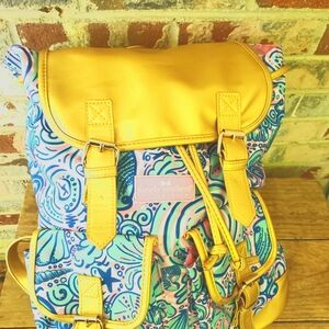 SIMPLY SOUTHERN Gold/Pink/Blue Print Backpack